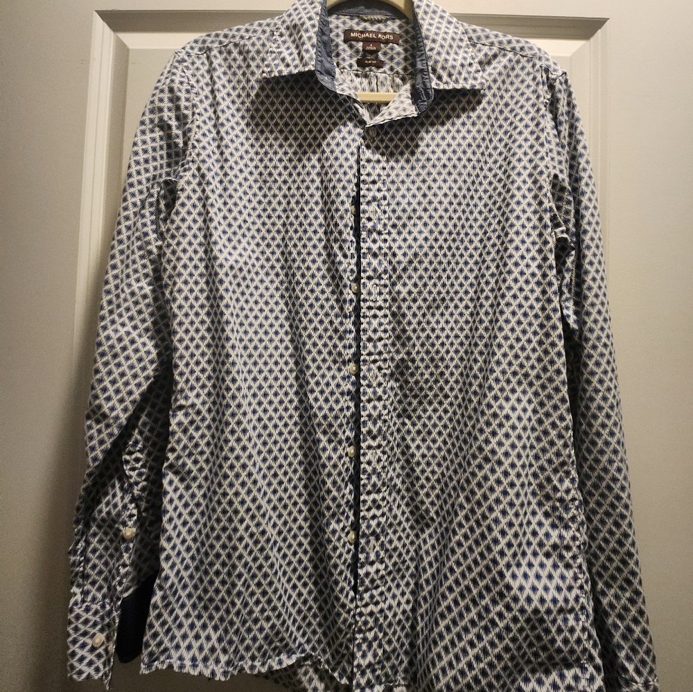 [New] Michael Kors Men's Summer Casual Button Up Shirt